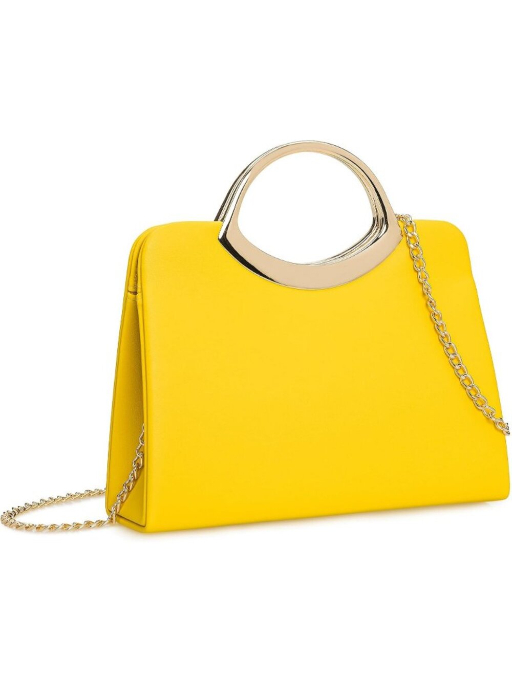 Women's Yellow Small Dressy Clutch Purse For Elegant Party Wedding Evening Bag